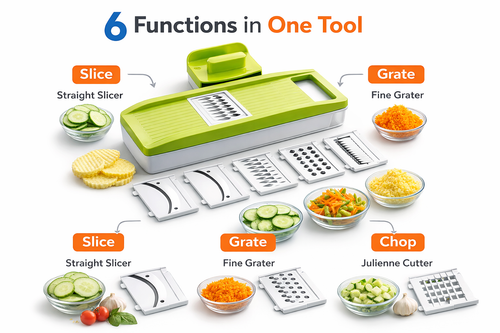 6-in-1 Smart Kitchen Slicer | Chop, Slice & Grate in Seconds
